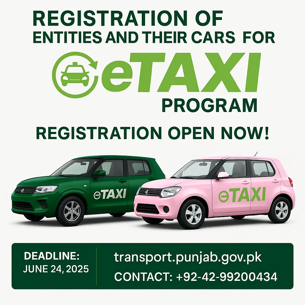 CM Punjab Green E-Taxi Program